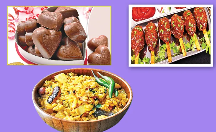 Potato Lemon Poha Dry Fruits Chocolates Yellow Egg Keema Lollipops Recipe Making