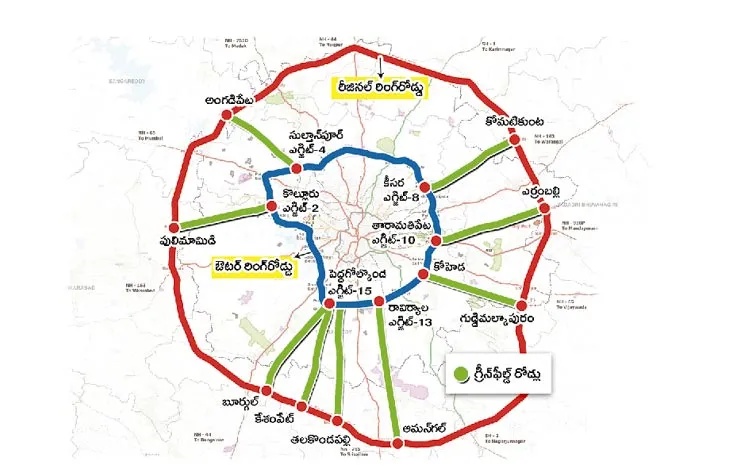 Greenfield roads from ORR to RRR in Telangana