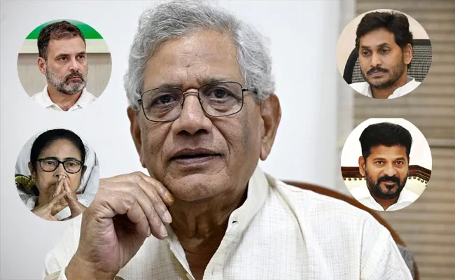 CM revanth Rahul Gandhi And Others reacted to Sitaram Yechury Death