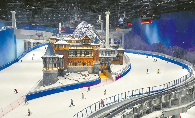 World's largest indoor ski resort opens in Shanghai