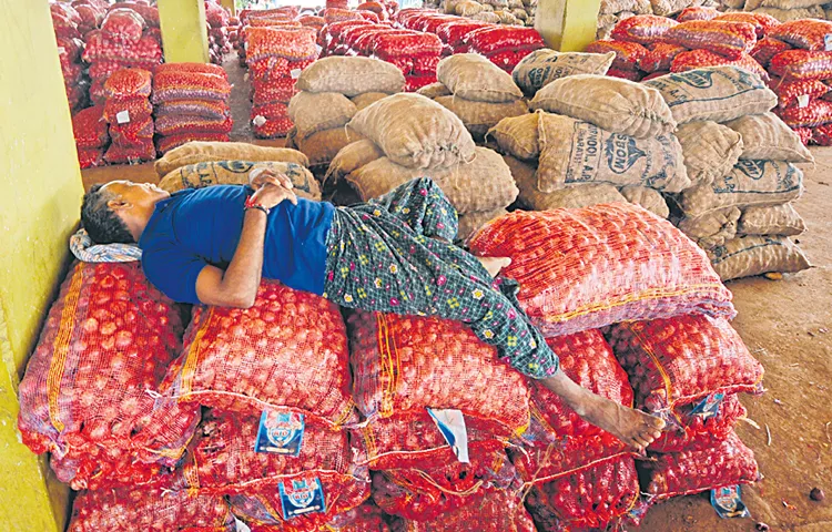 Onion price drop in Kurnool yard