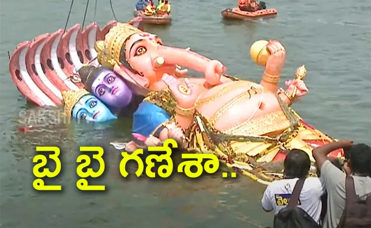 Khairatabad Ganesh Nimmajanam 2024 Updates Telugu