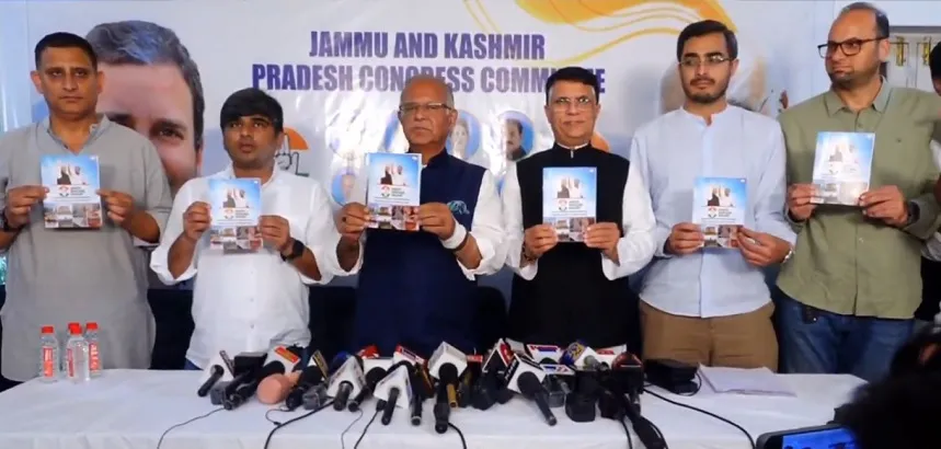 Congress releases Jammu Kashmir polls manifesto promises welfare for farmers, women