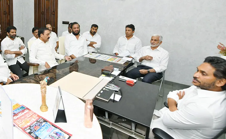 Ys Jagan Meets Ysrcp Nellore And Palnadu Leaders