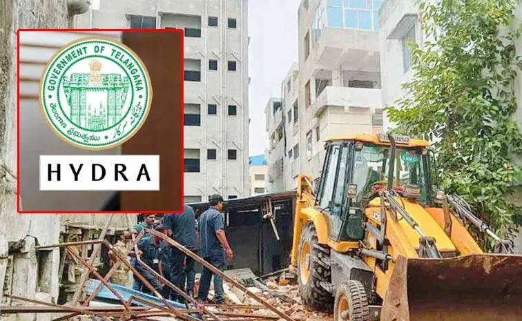 HYDRA Demolish Illegal Constructions At Kokapet