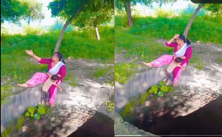 Video: Woman Dancing With Toddler Near Well's Edge Internet Enraged