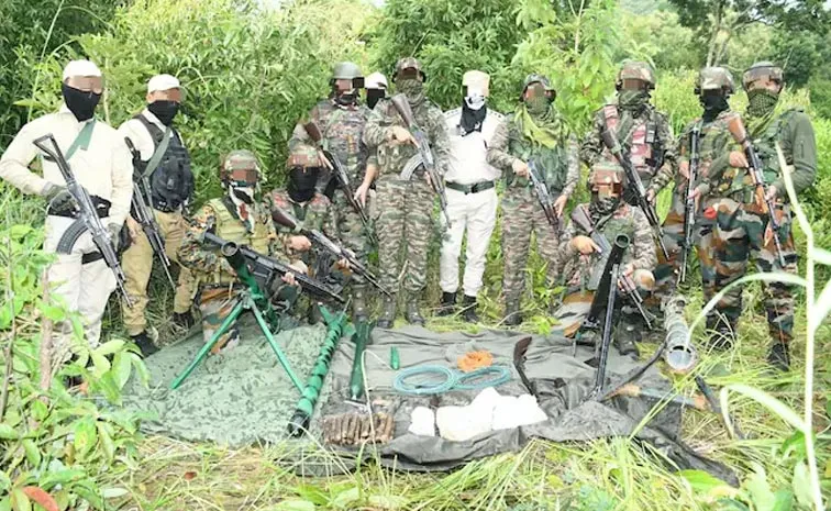 Indian Army And Police Recover Weapons In Manipur