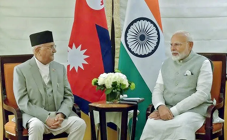 KP Sharma oli talks with PM Modi