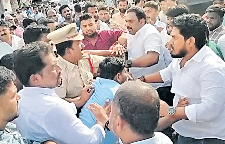 Minister Satyakumars followers attacked YSRCP workers