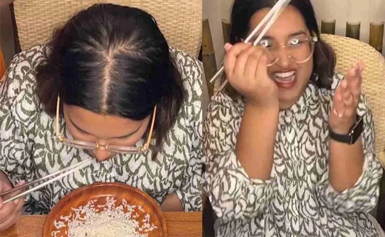 This Bangladeshi Woman Set A World Record By Eating Rice Grains Using Chopsticks