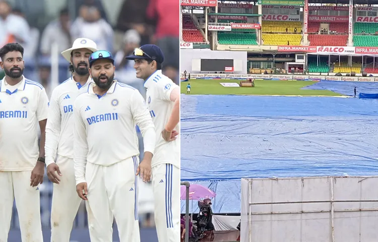 Wet Outfield Delays Start Of Day 3 In Kanpur