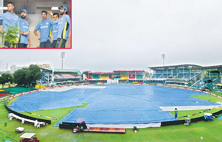 Rain hinders the second Test between India and Bangladesh