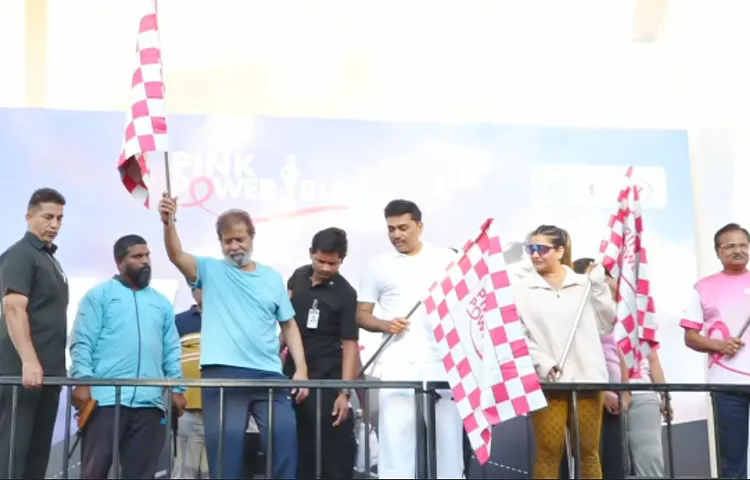 Minister Rajanarsimha Started The Pink Power Run In Gachibowli