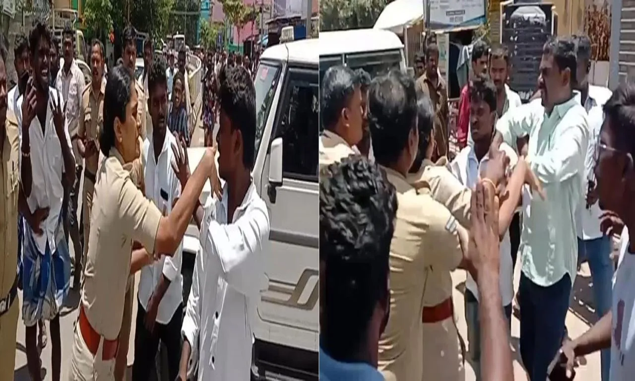 Video: Woman Cop Assaulted, Her Hair Pulled By Protesters In Tamil Nadu