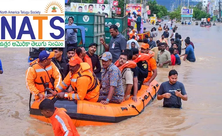 The Call Of NATS To Support The Flood Victims In Both The Telugu States