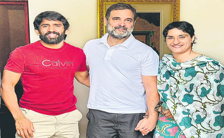 Haryana Assembly Elections 2024: Vinesh Phogat, Bajrang Punia Meet Rahul Gandhi