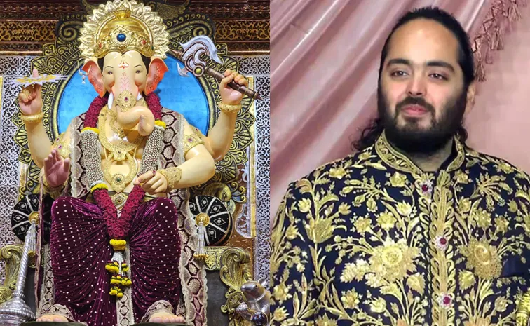 Vinayaka Chavithi 2024 Anant Ambani donates Gold Crown To Lalbaugcha Raja
