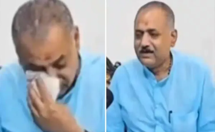  BJP Haryana MLA Shashi Ranjan Weeps After Being Dropped