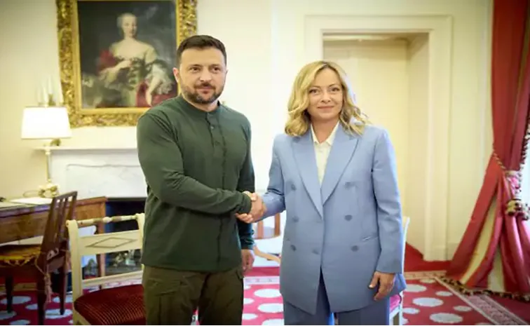 Italy Pm Giorgia Meloni Meets Ukraine President