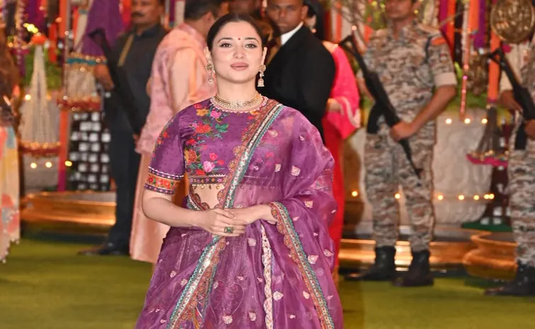 Tamannaah Bhatia at Mukesh Ambani Ganpati celebrations In Antilia Home