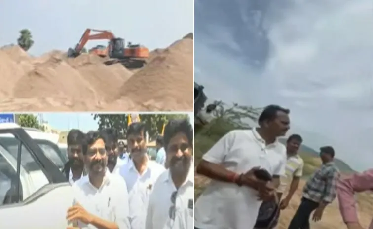 Mla Somireddy Sketch Of Illegal Movement Of Sand