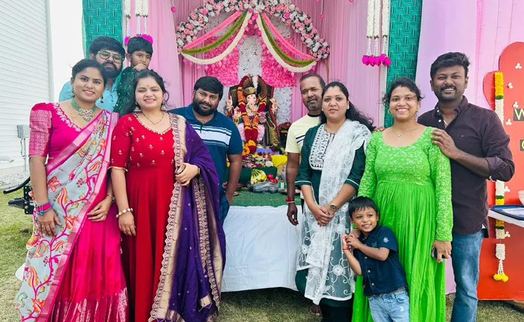 Ganesha immersion in US state of Wisconsin 2024 By Telugu Community