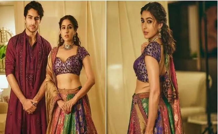Sara Ali Khans Multiciolured Lehenga Made From 60 Year Old Brocade Sarees