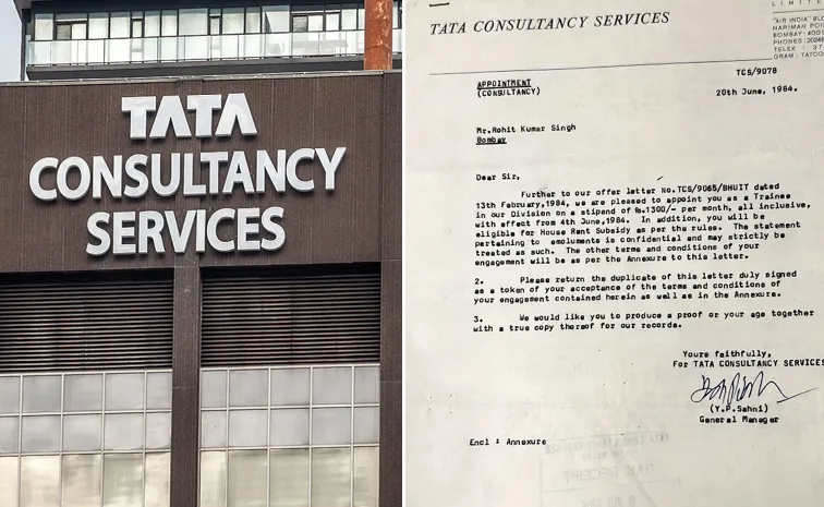 1984 TCS Salary Offer Letter Goes Viral