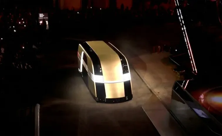 tesla introduced robovan electric car