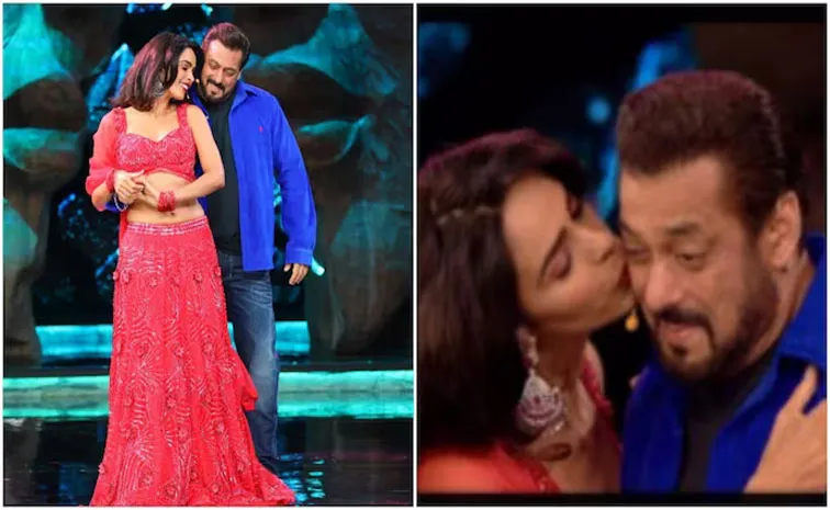 Salman Khan Video Of as Mallika Sherawat kisses and flirts with him