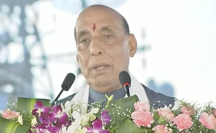 Rajnath Singh Lay Foundation For Damagundam Navy Radar Station