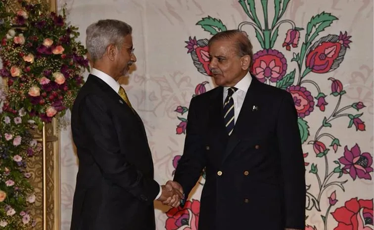 S Jaishankar Shehbaz Sharif shake hands in Pakistan1