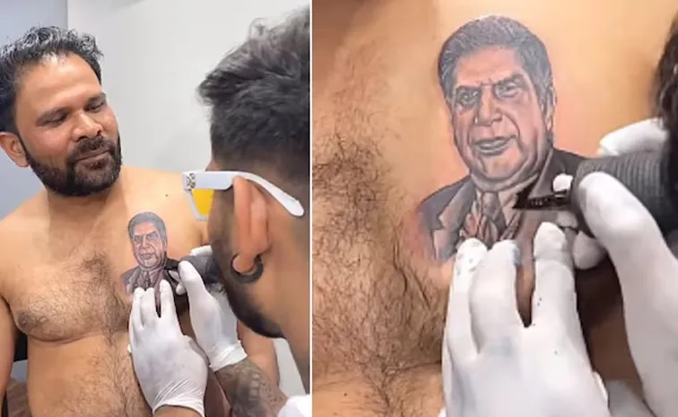 Man Gets Ratan Tata's Face Tattooed On Chest, Says He Is Real Life God