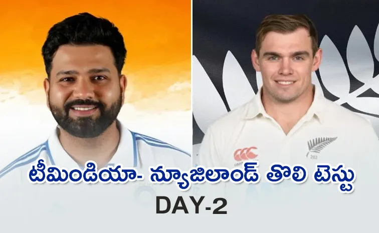 IND vs NZ 1st Test Day 2 Live Updates And Highlights