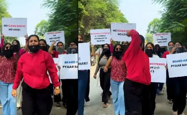 Indore College girls demands clean shaved men Rally Video goes Viral