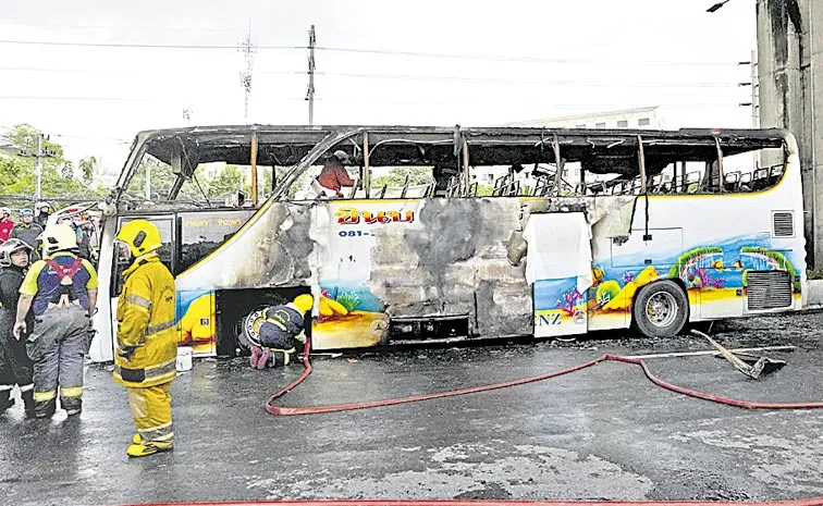 School Bus With 44 Students Catches Fire In Thailand