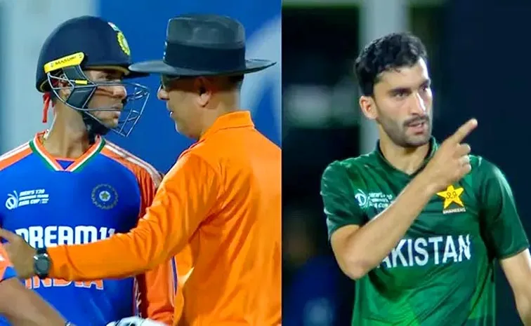 Abhishek Sharma gives a death stare to Pakistan A bowler after getting out