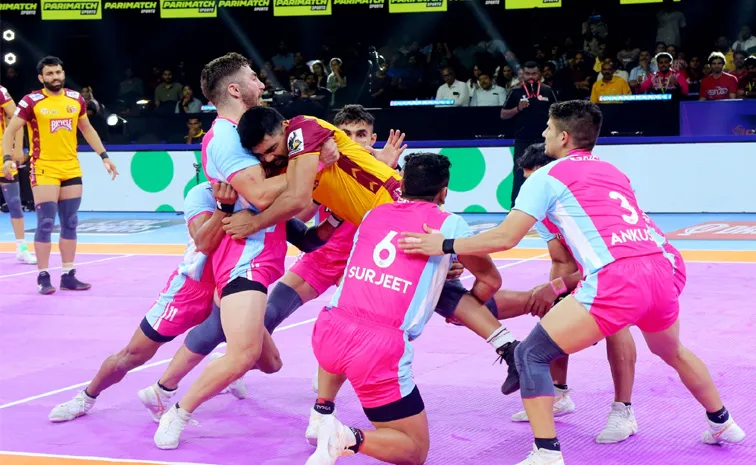 Pro Kabaddi 2024: Pink Panthers Beat Telugu Titans