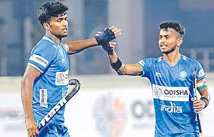 Indian teams third win in a row in mens hockey tournament