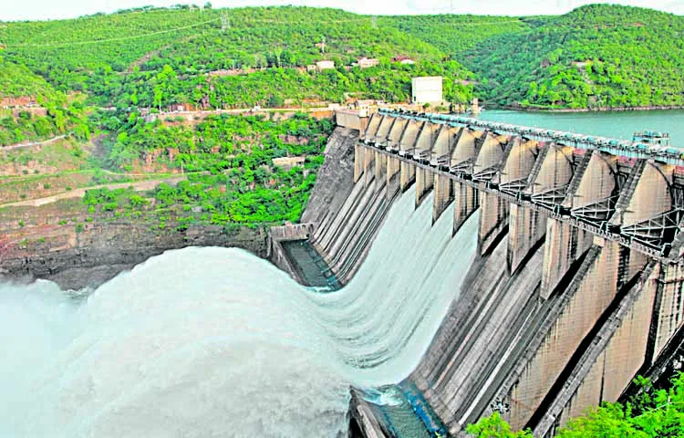 Srisailam lifted 4 crust gates and released water to Sagar