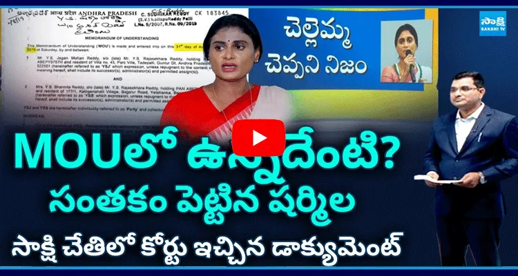 What Is In MOU High Court Document In Sakshi 