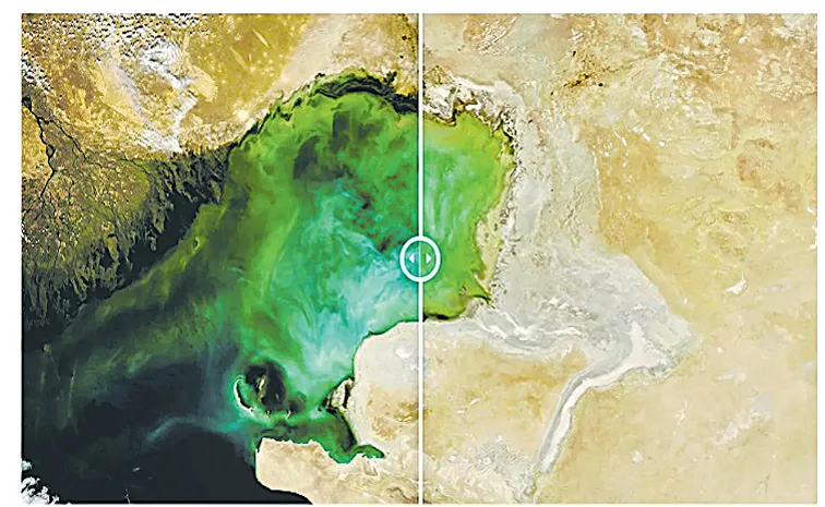 Caspian Sea is under the threat of desertification