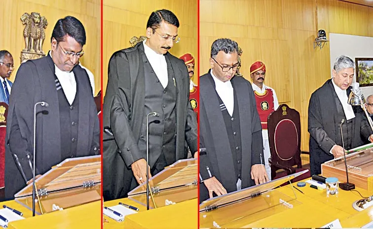 newly appointed three additional judges swearing ceremony in ap high court andhra pradesh