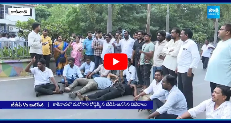 Kakinada TDP Leaders Protest Against Janasena MP Uday Srinivas