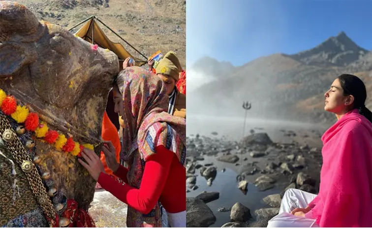 Bollywood Actress Sara Ali Khan Visits Kedarnath Temple To Perfroms Pooja