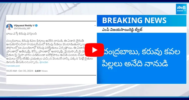 MP Vijaysai Reddy Satires On Chandrababu