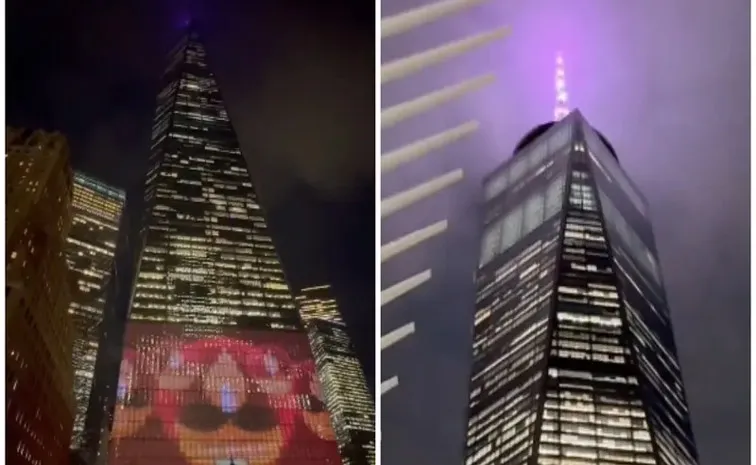 World Trade Center Painted in the Colors of Diwali