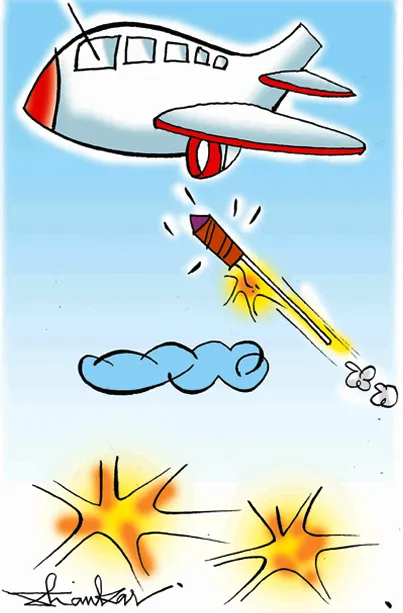 Sakshi Cartoon On Bomb Threat To Flights