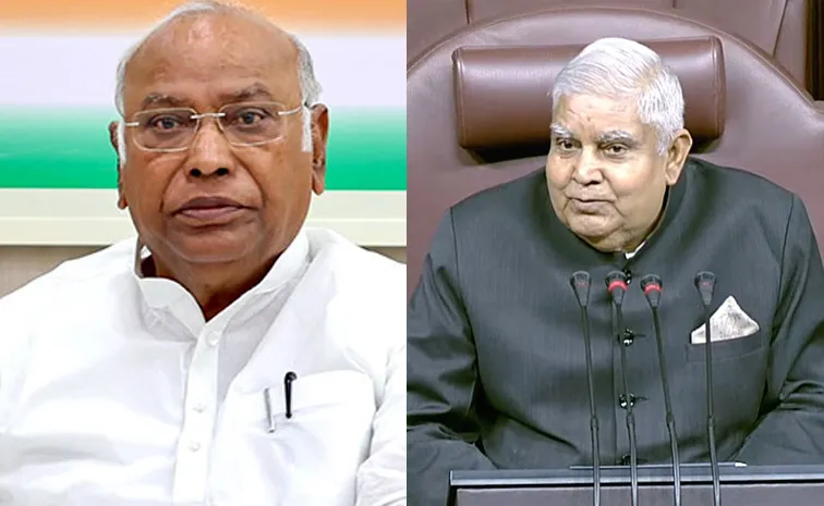 Kharge writes Rajya Sabha chairman claiming intrusion in his chamber