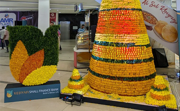 Ujjivan Celebrates The Cultural Heritage Of Telangana With A Colorful Floral Tribute To Bathukamma